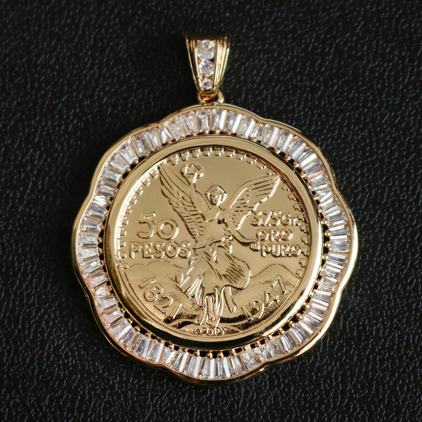 Bubble Baguette Bezel Centenario Pendant