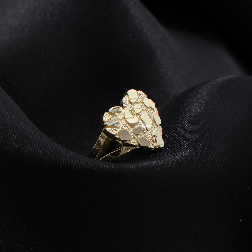Heart Nugget Ring - 14k Gold