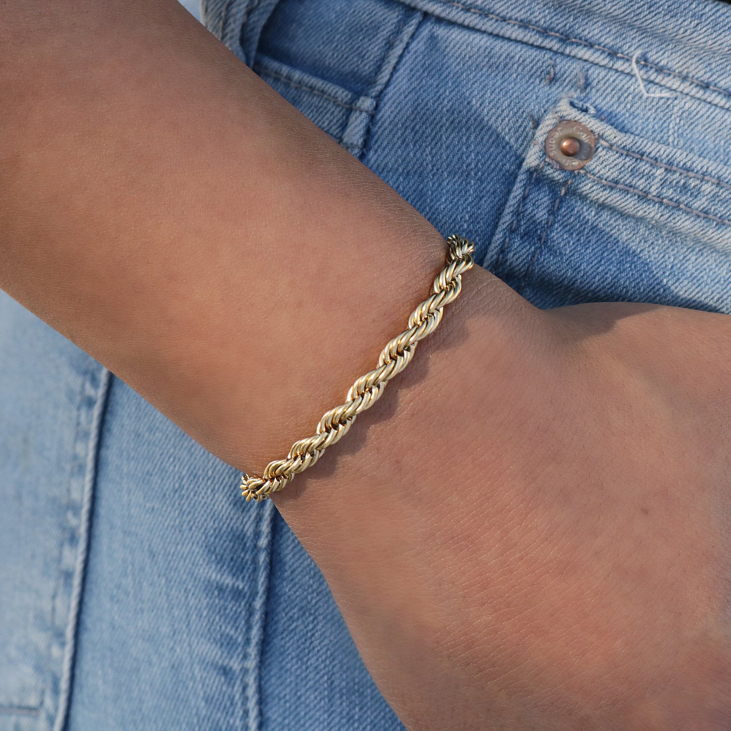 5mm Rope Bracelet - Gold