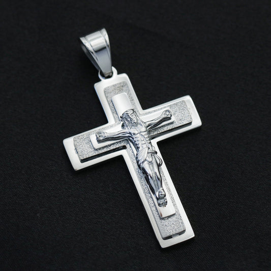 Multi Layer Jesus Crucifix Pendant - Premium 316L Stainless