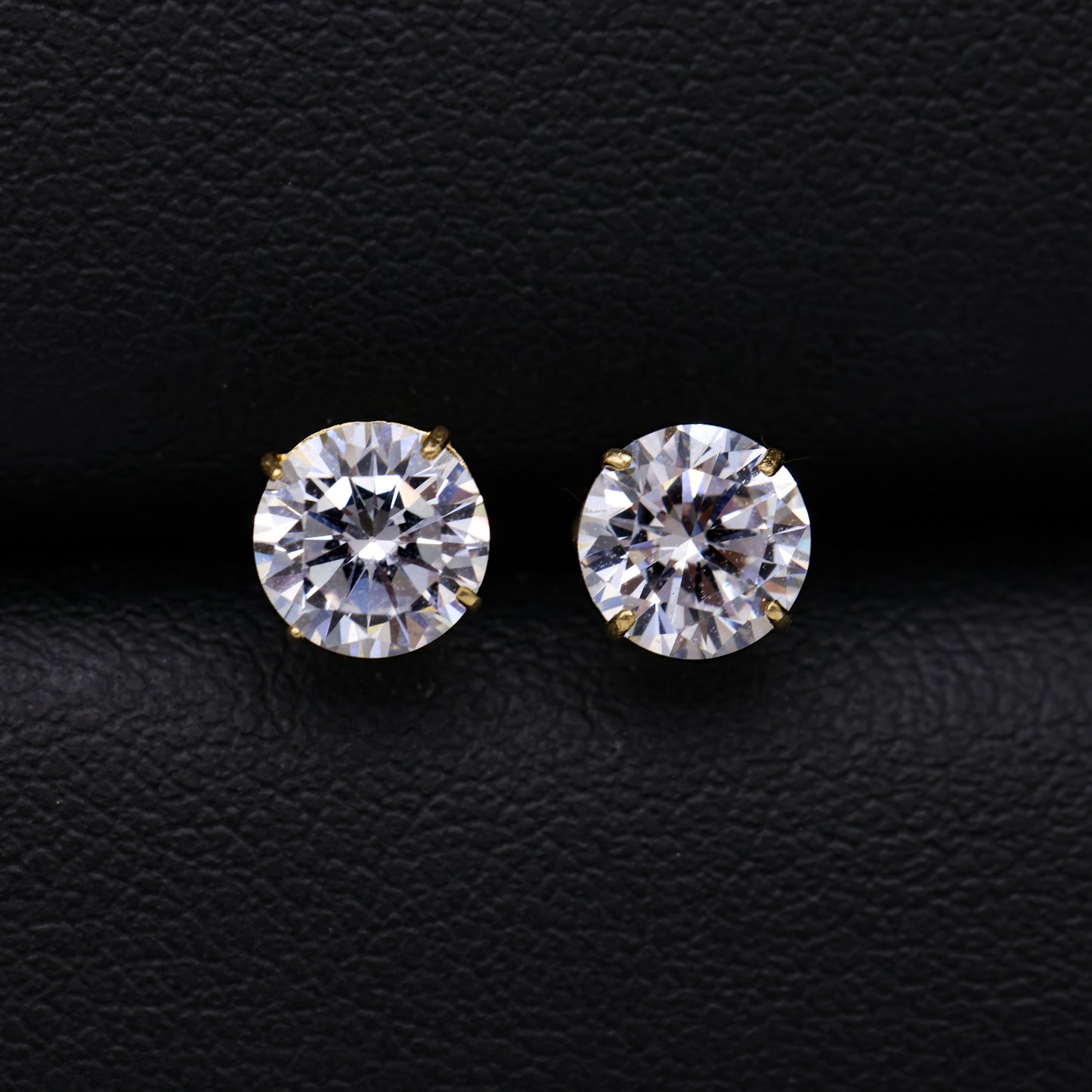 6mm Round Stud Earrings - 14k Gold