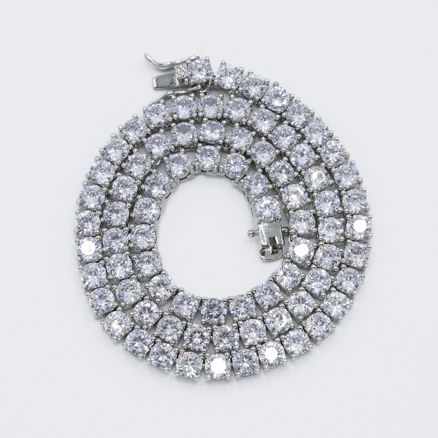 5mm Tennis Chain - White Gold