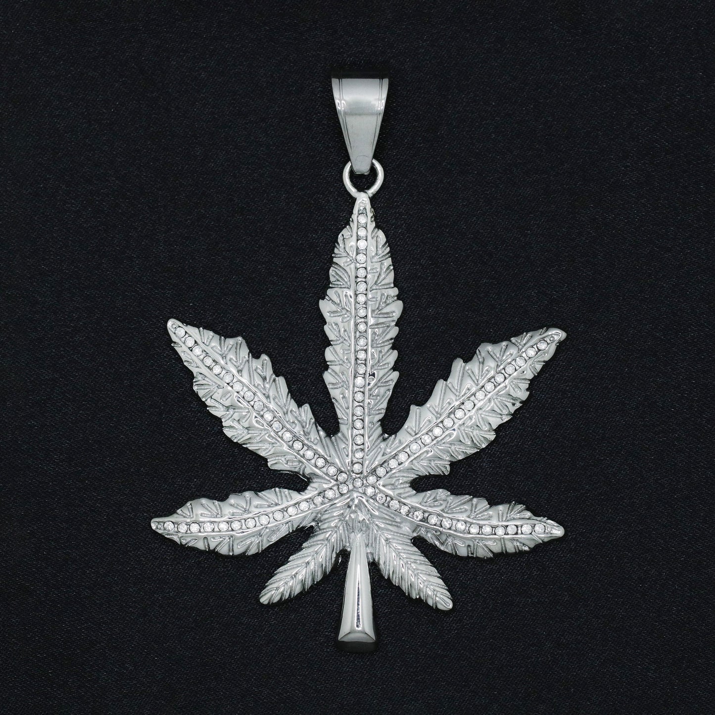 Big Weed Leaf Pendant - Premium 316L Stainless