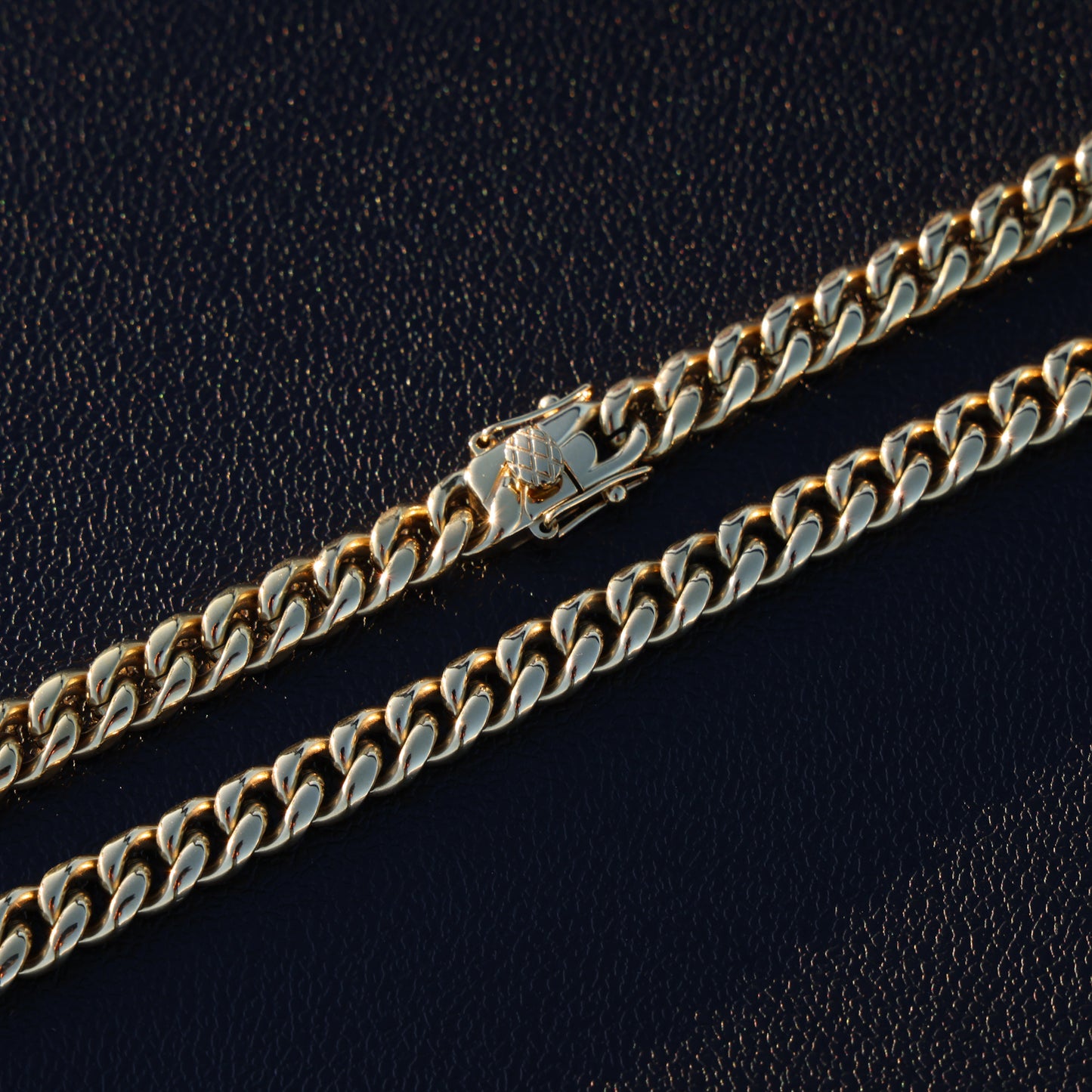 8mm Miami Cuban Chain - Gold