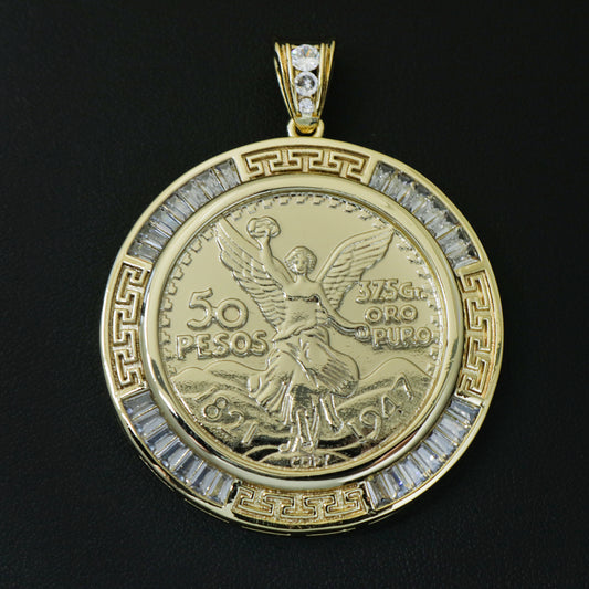 Aztec Baguette Bezel Centenario Pendant