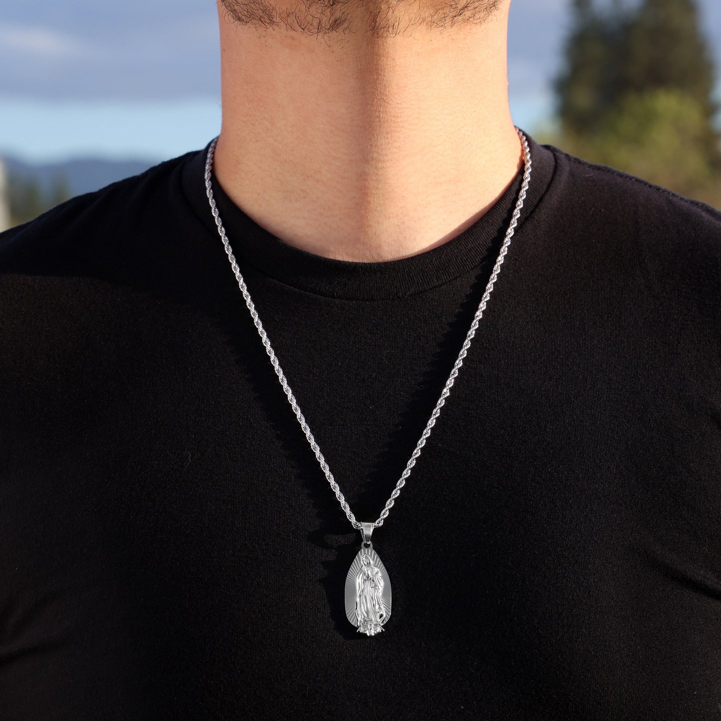 Virgin Mary Pendant - Premium 316L Stainless