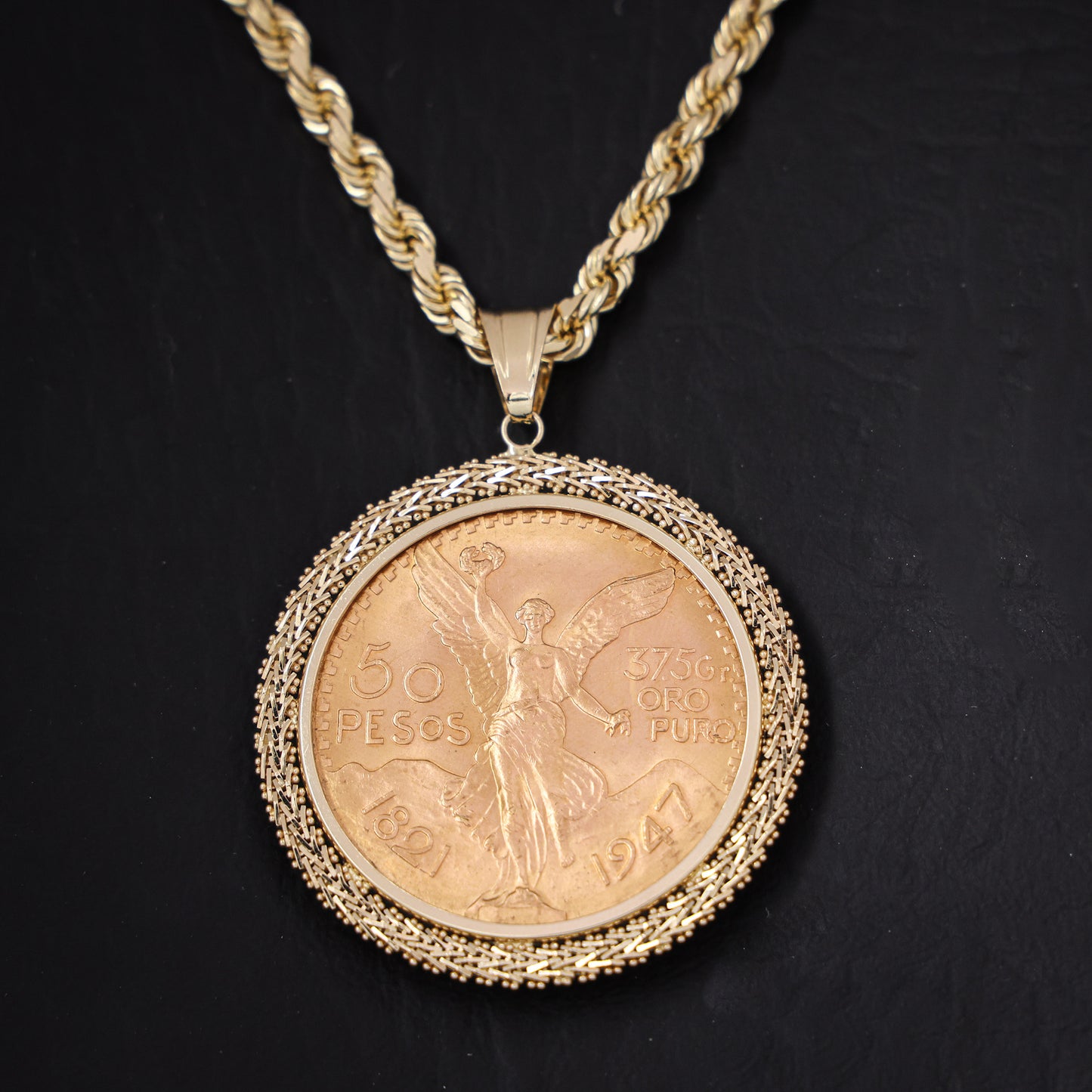 Diamond Cut Bezel Centenario - Original 22k Gold