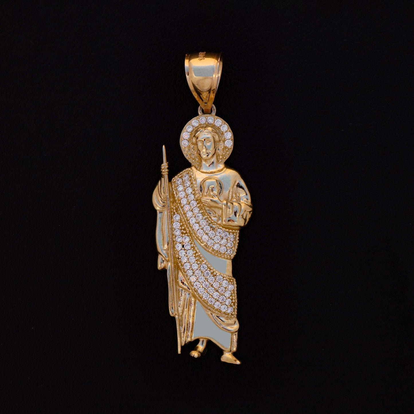 Iced San Judas - Real 14k Gold