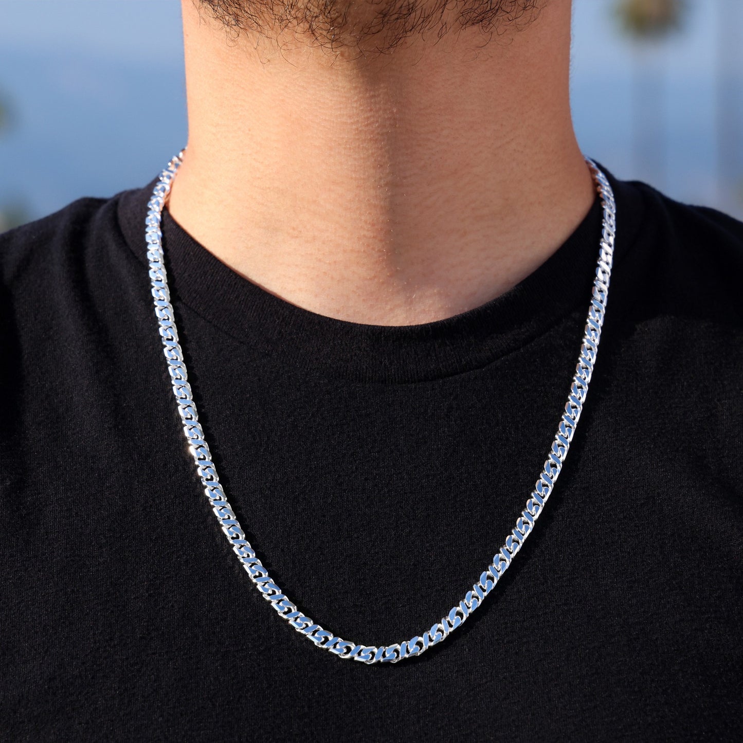 5.3mm Dollar Cuban Diamond Cut Chain - 925 Silver