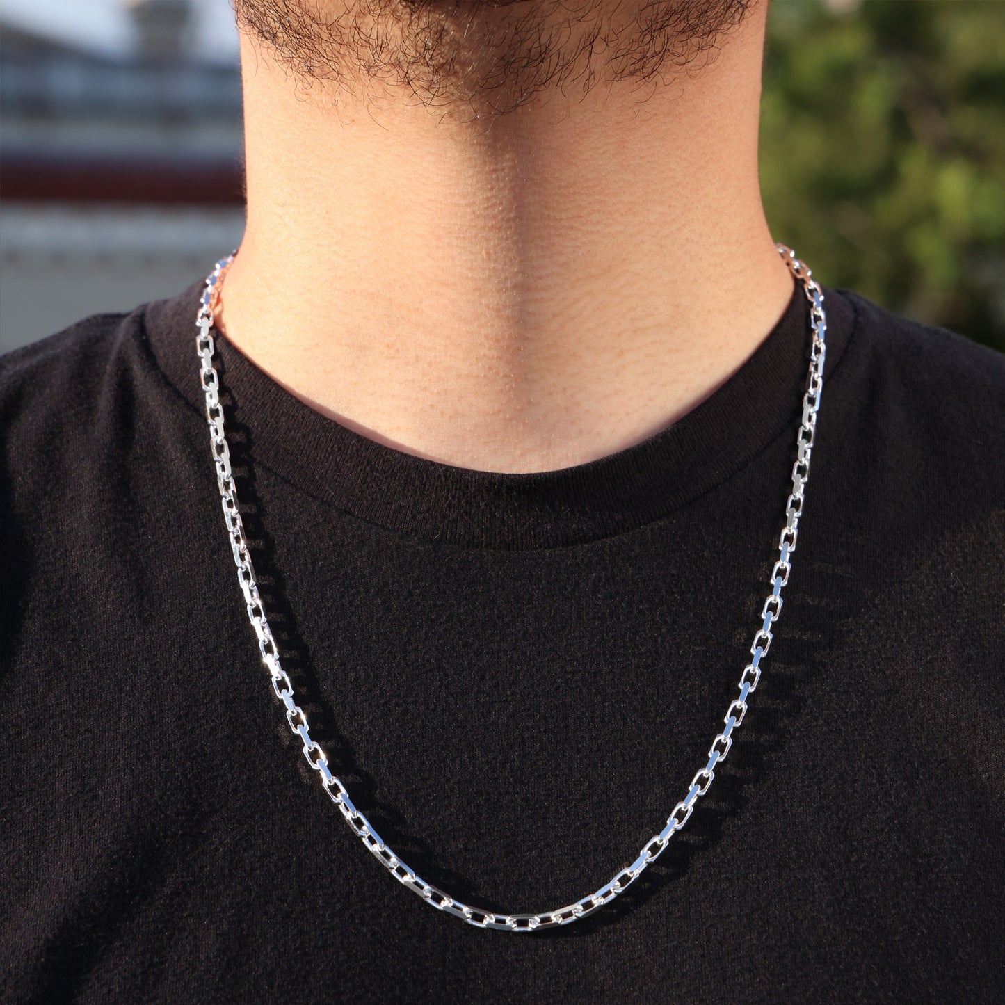 4mm Diamond Cut Forzantina Link Chain - 925 Silver