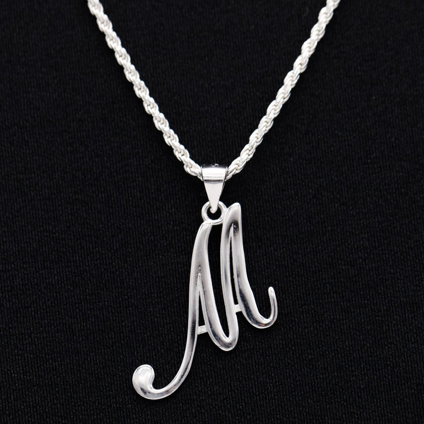 Initial Letter Pendant- 925 Silver