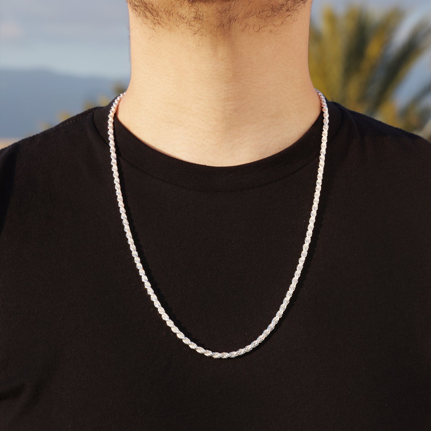 4mm Rope Chain - 925 Silver