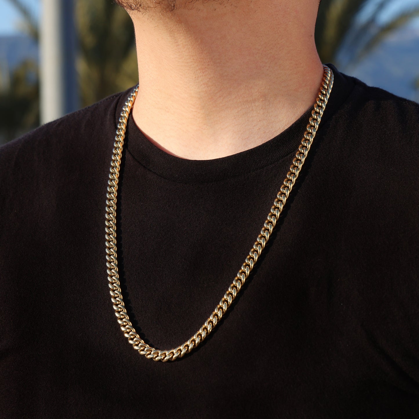 8mm Miami Cuban Chain - Gold