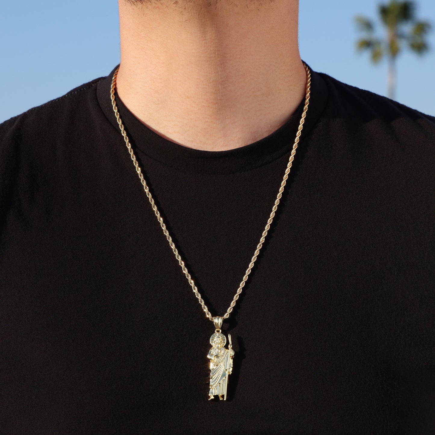 San Judas Pendant - Gold