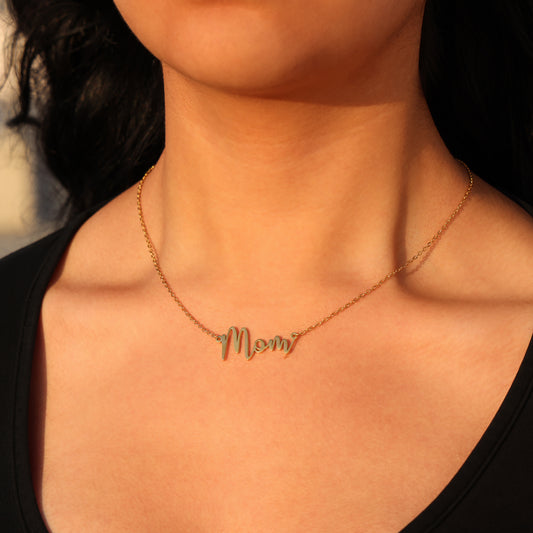 Mom Necklace - Gold