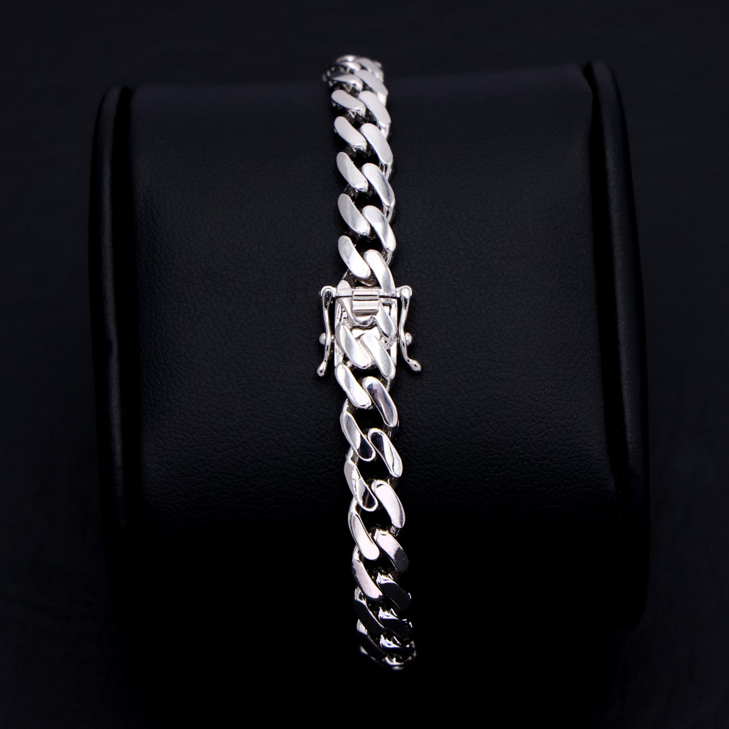 7mm San Judas Cuban Bracelet - 925 Silver