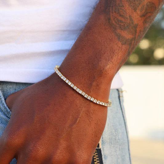 3mm Tennis Bracelet - Gold