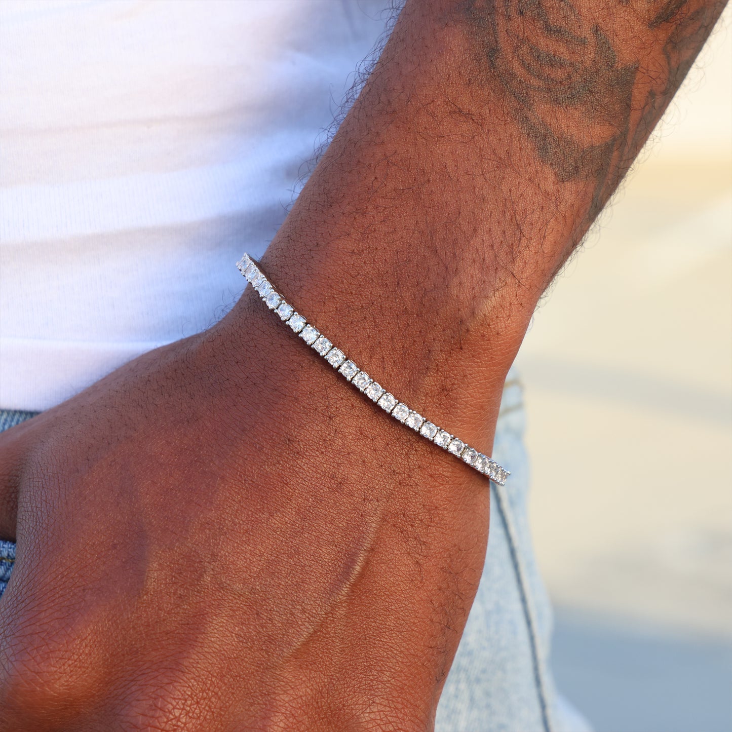 3mm Tennis Bracelet - White Gold