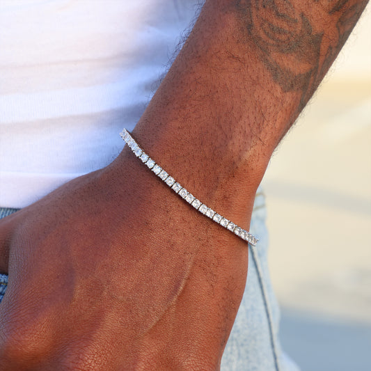 3mm Tennis Bracelet - White Gold