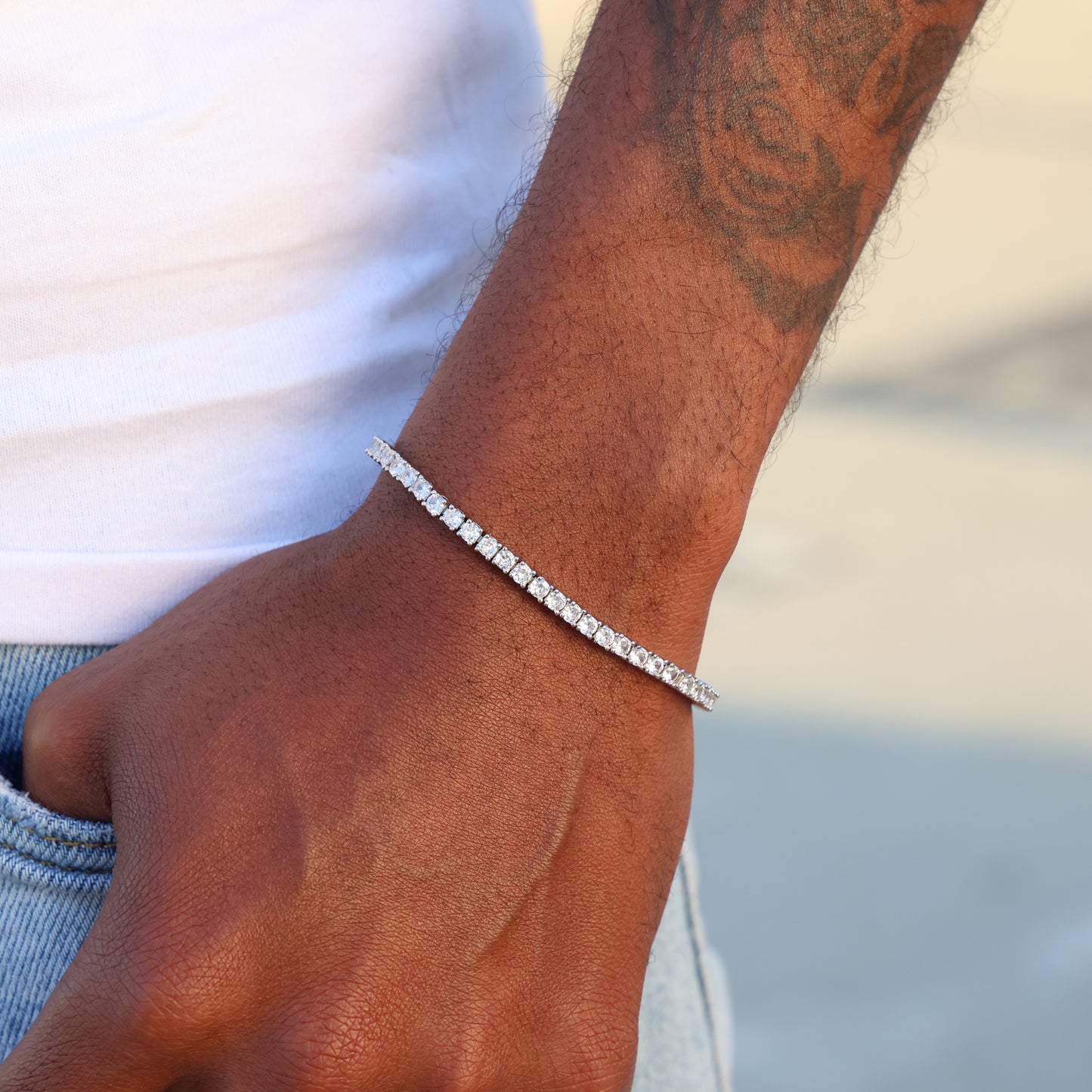 3mm Moissanite Tennis bracelet - 925 Silver