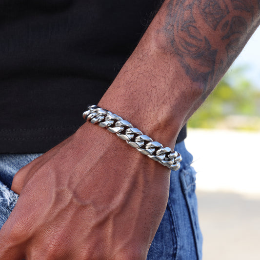 12mm Miami Cuban Bracelet - Premium 316L Stainless