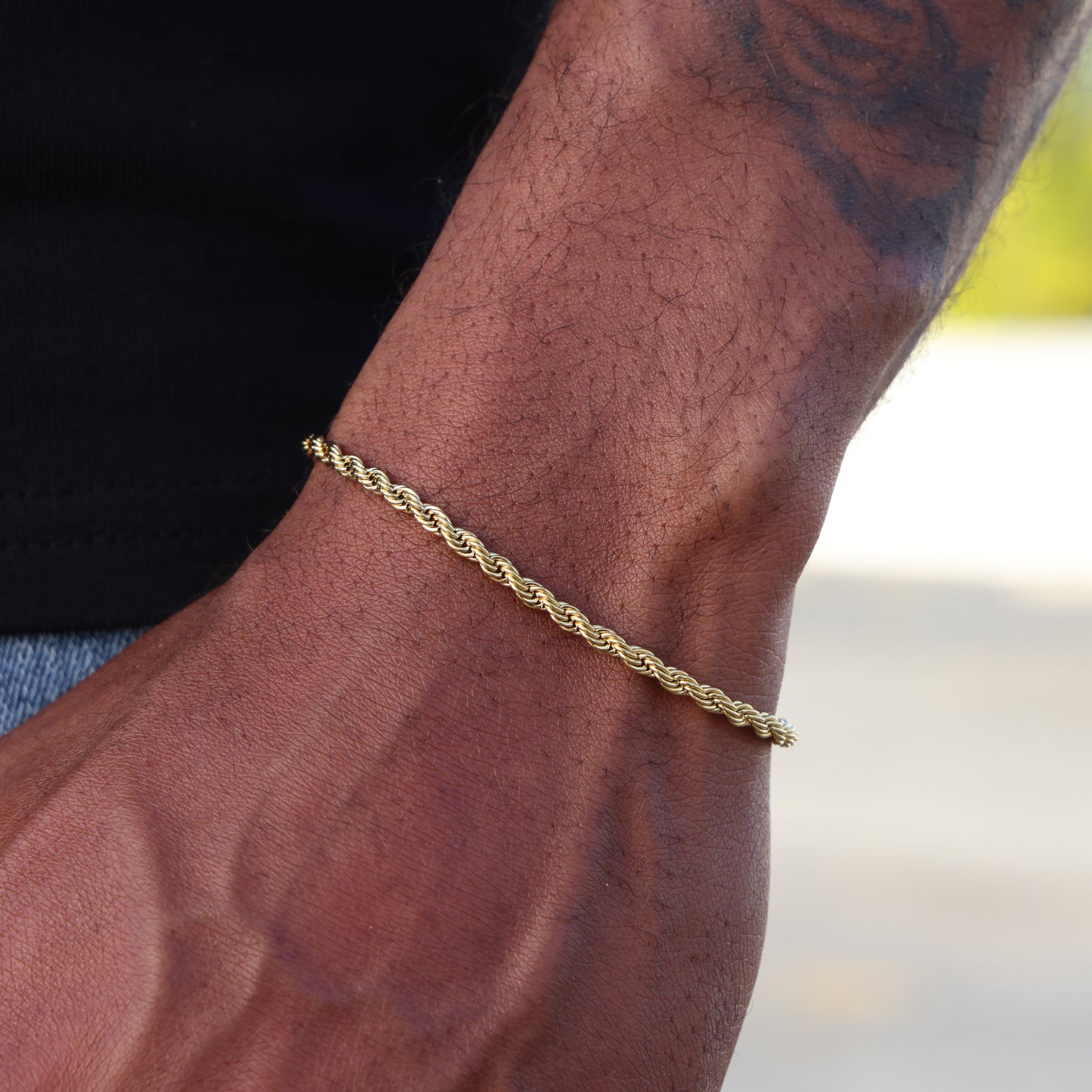 3mm Rope Bracelet - Gold