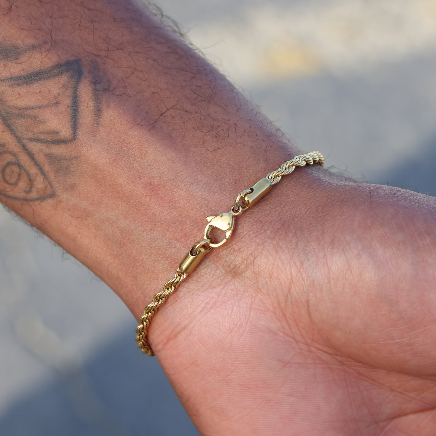 3mm Rope Bracelet - Gold