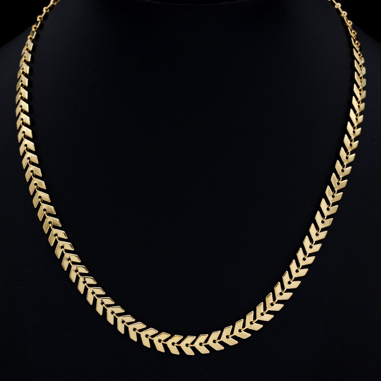 6mm Arrow Choker Necklace - Gold