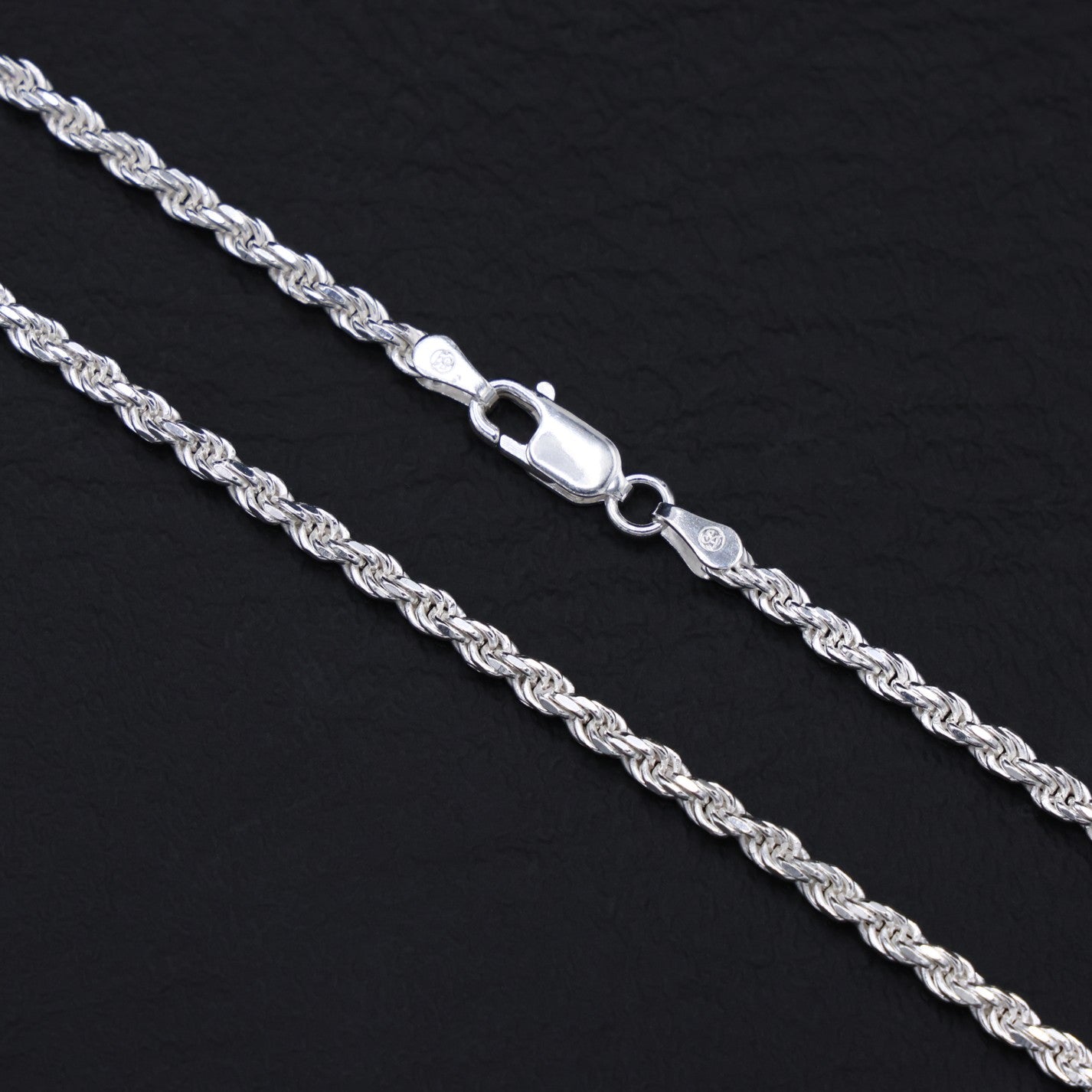 3mm Rope Necklace - 925 Silver