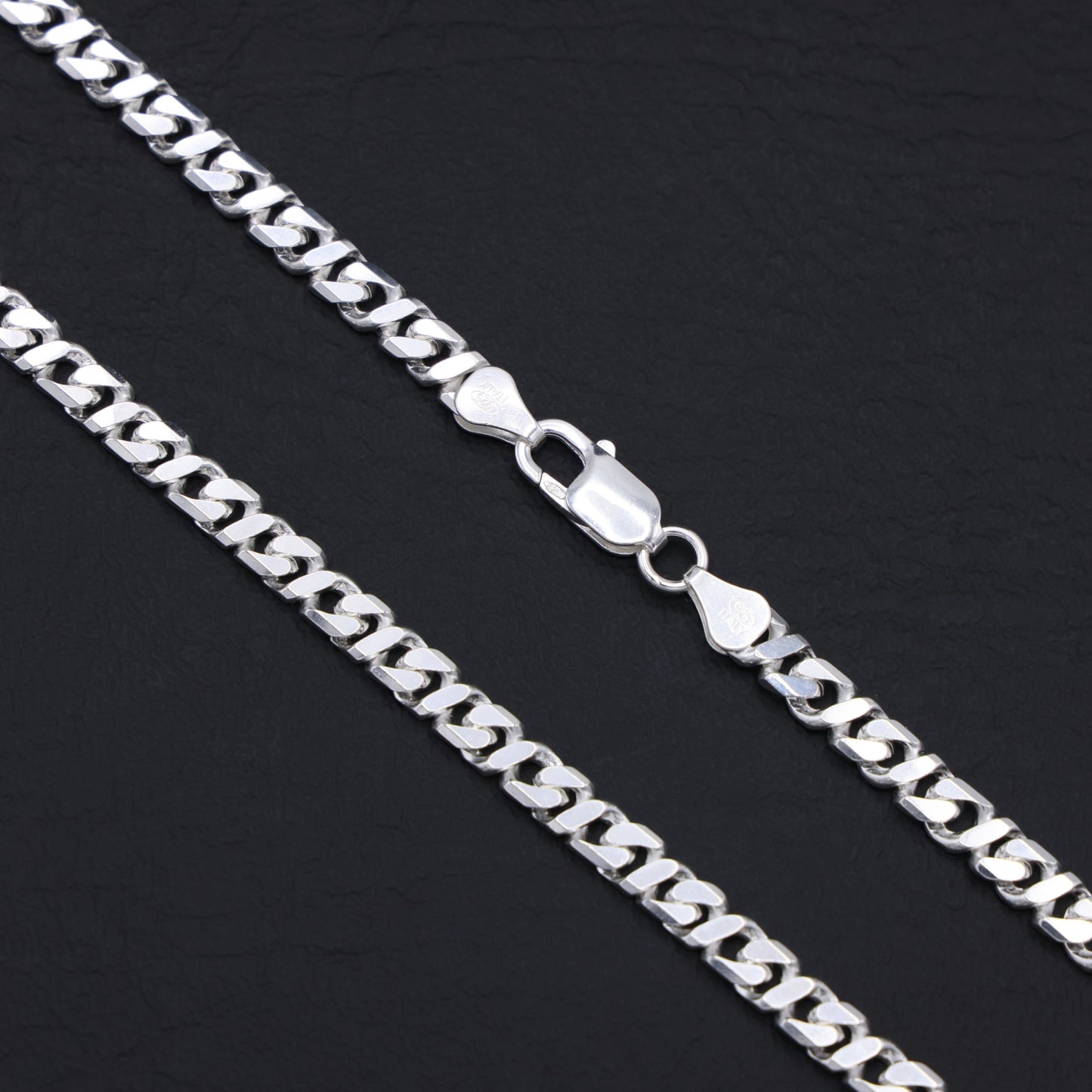 5.3mm Dollar Cuban Diamond Cut Chain - 925 Silver
