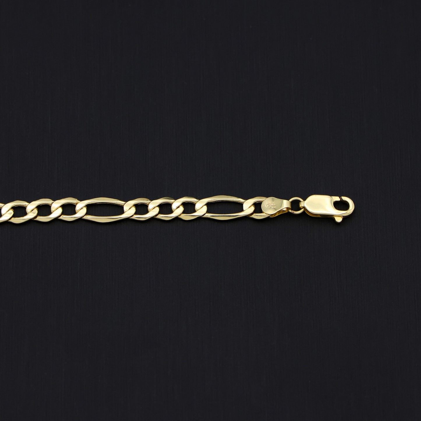 5.5mm Hollow Figaro Bracelet - 14k Gold
