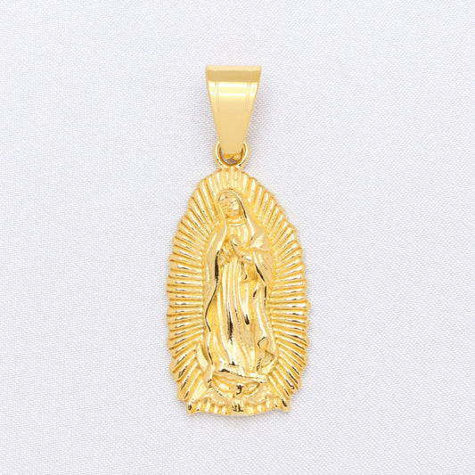 Small lady of Guadalupe Pendant - Gold