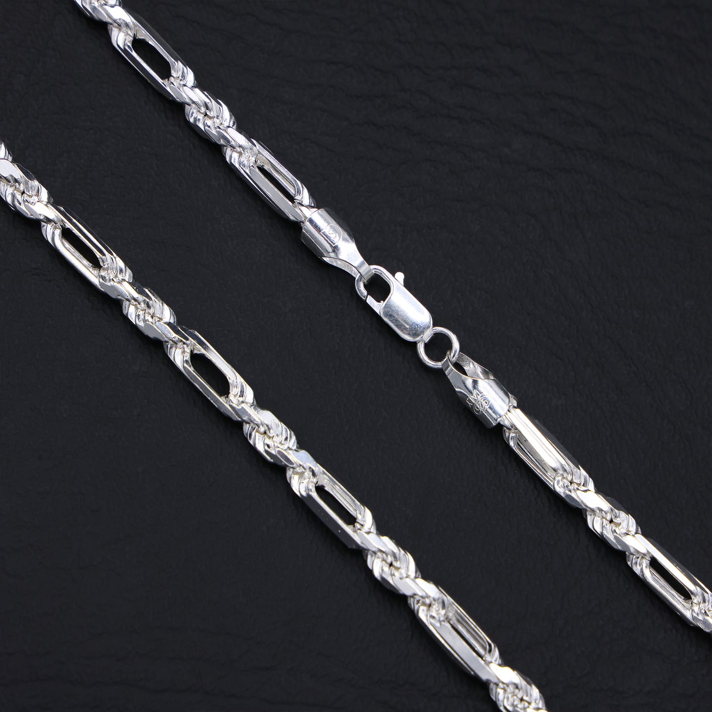 5mm Figarope Chain - 925 Silver