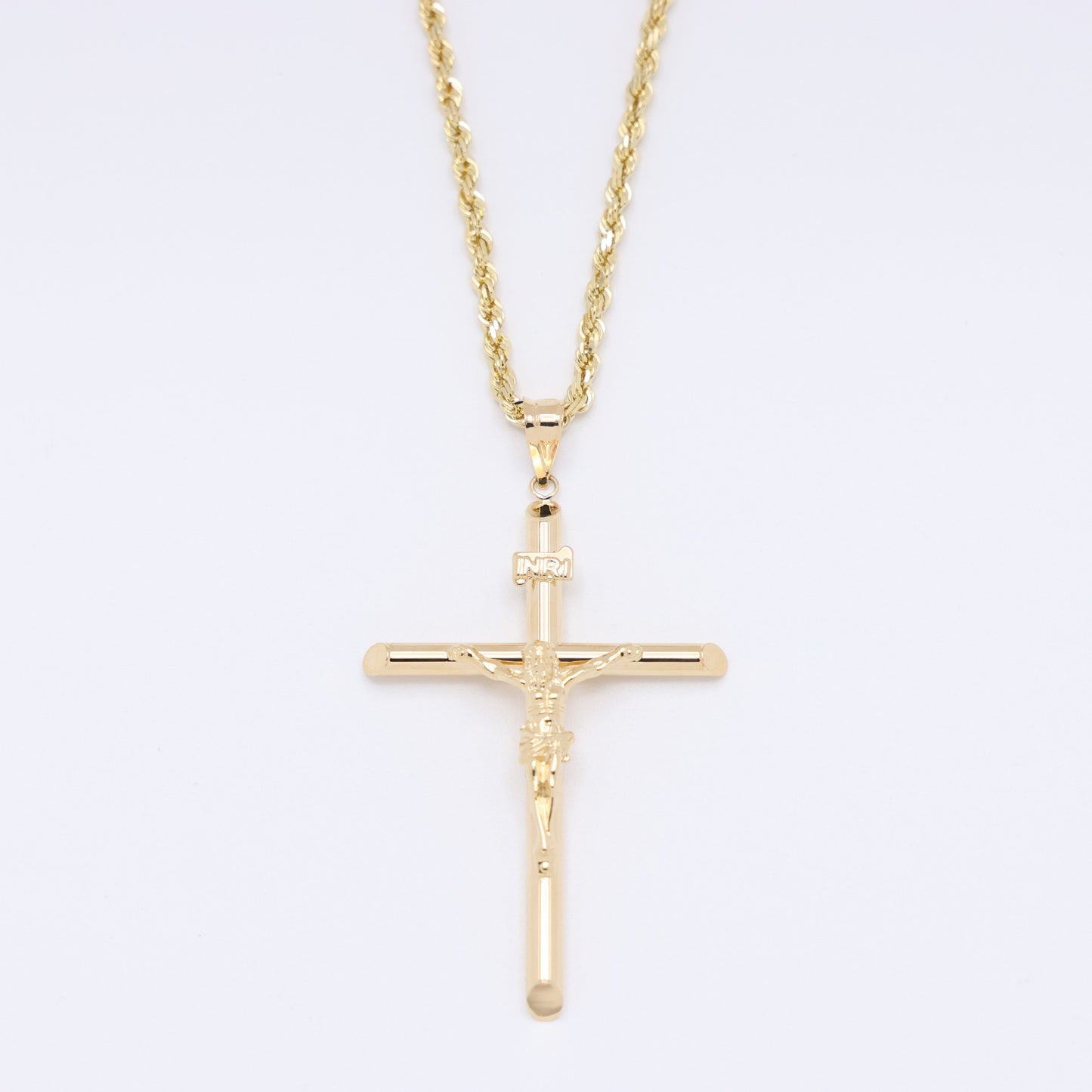 Large Crucifix Pendant - 14k Gold