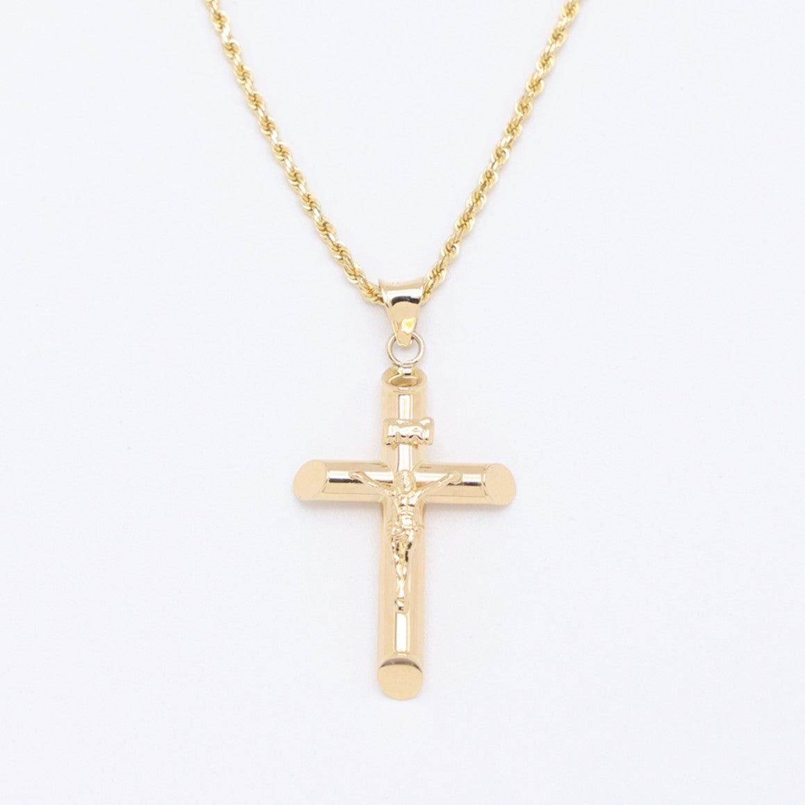 Small Crucifix Pendant - 14k Gold