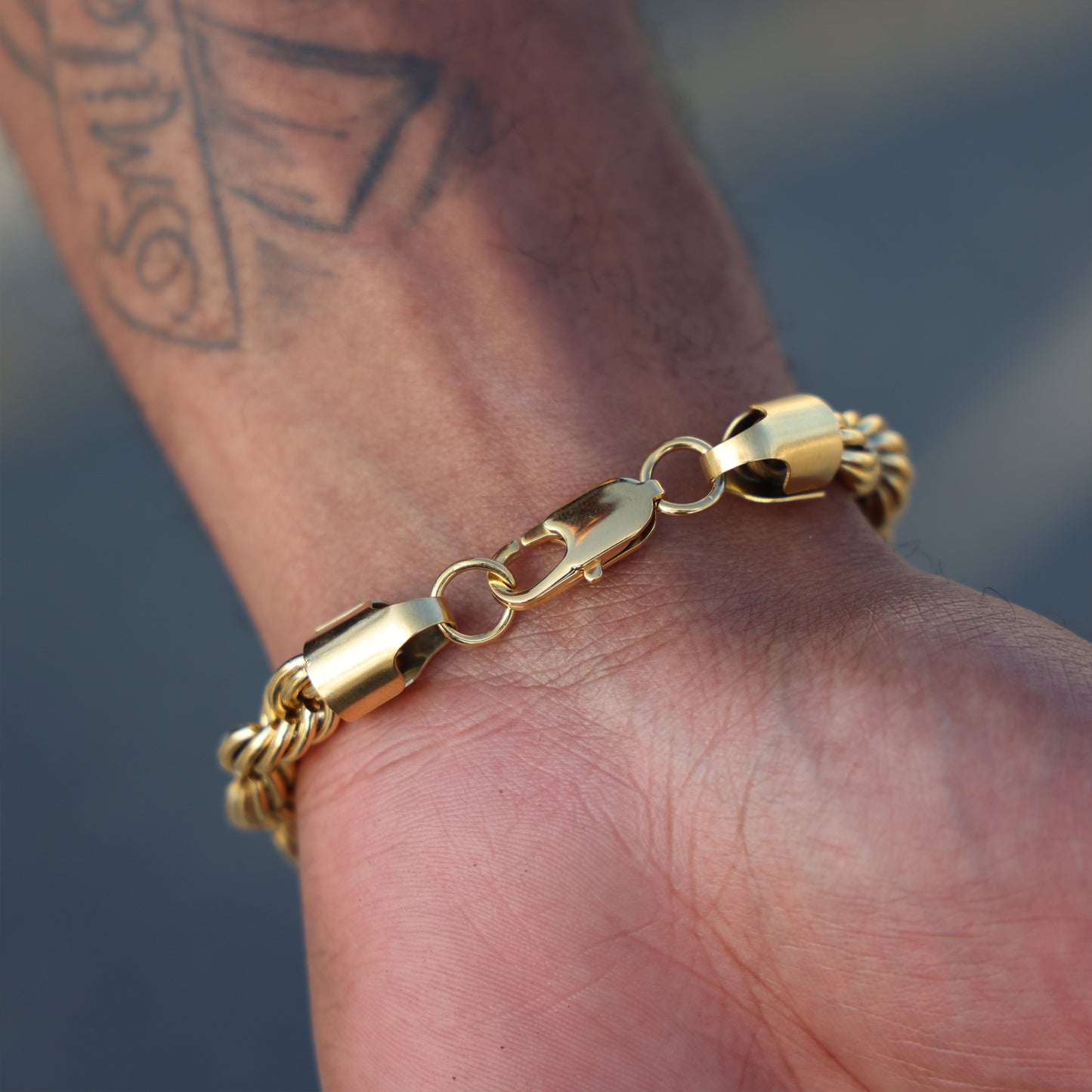 8mm Rope Bracelet - Gold