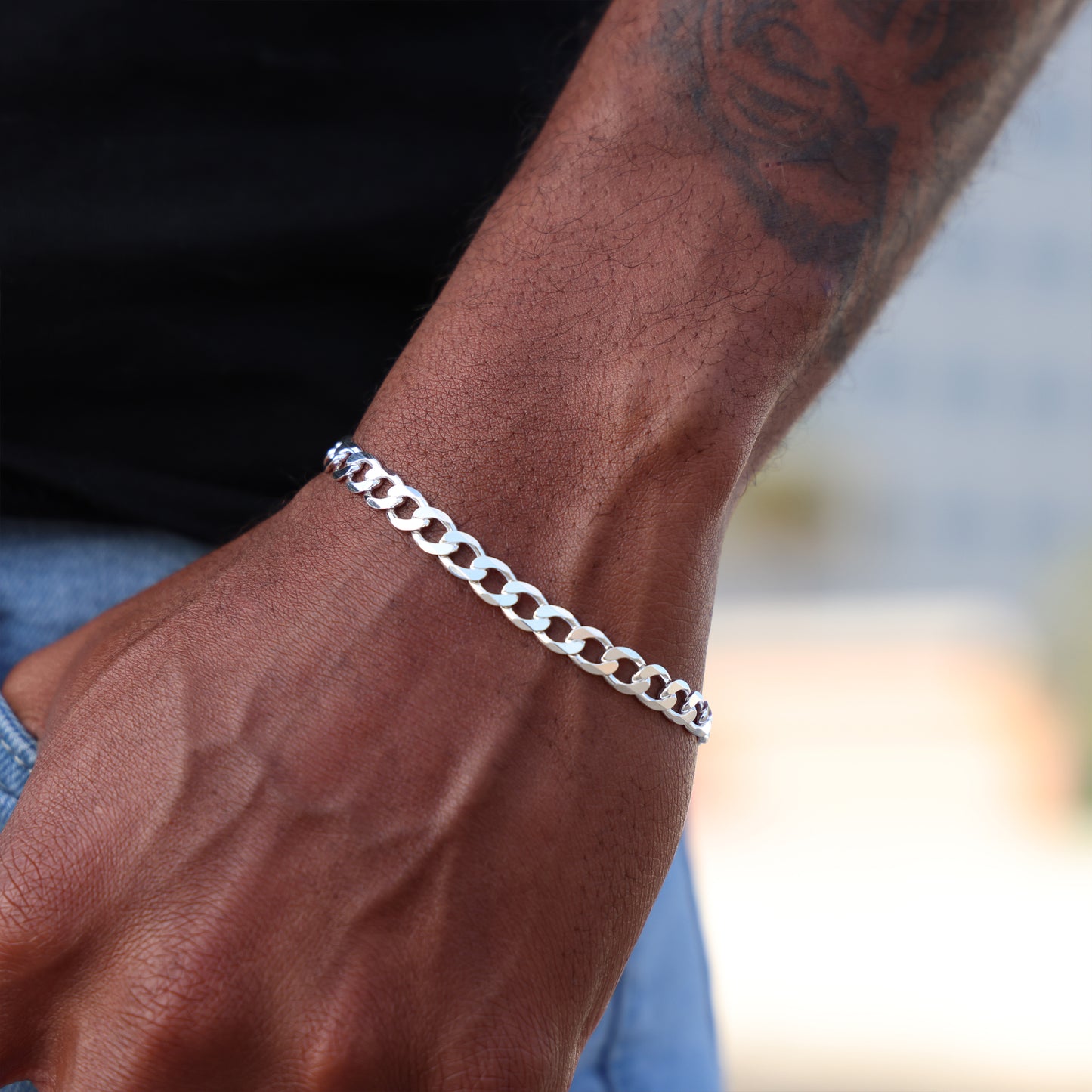 6mm Cuban Bracelet - 925 Silver