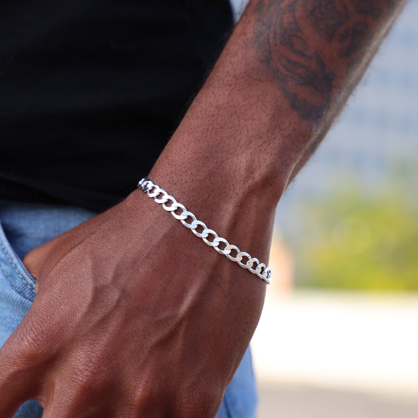 6mm Cuban Bracelet - 925 Silver