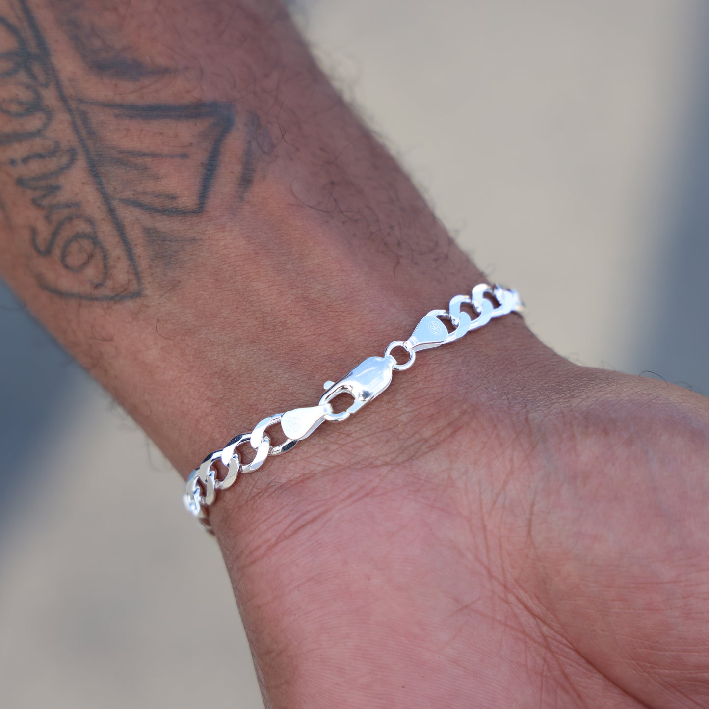 6mm Cuban Bracelet - 925 Silver
