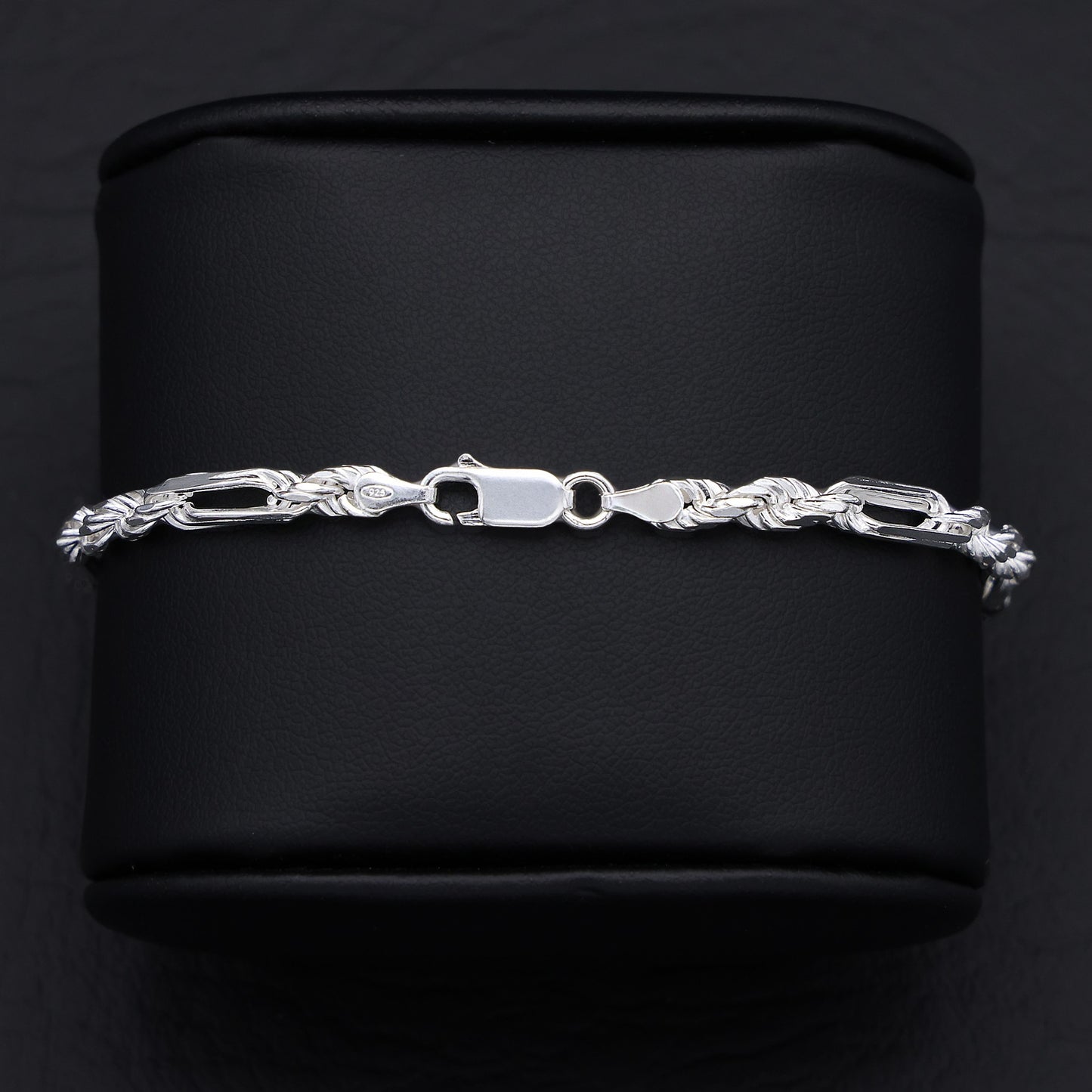 4mm Figarope Bracelet - 925 Silver