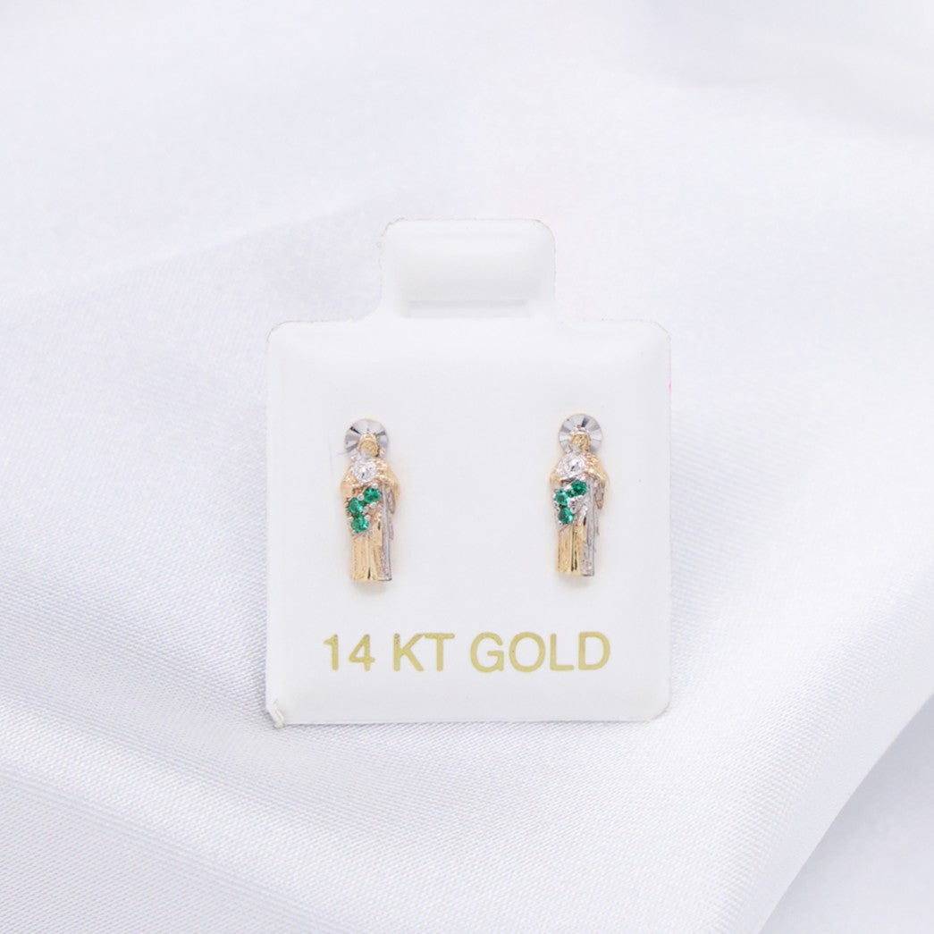San Judas Earrings - 14k Gold
