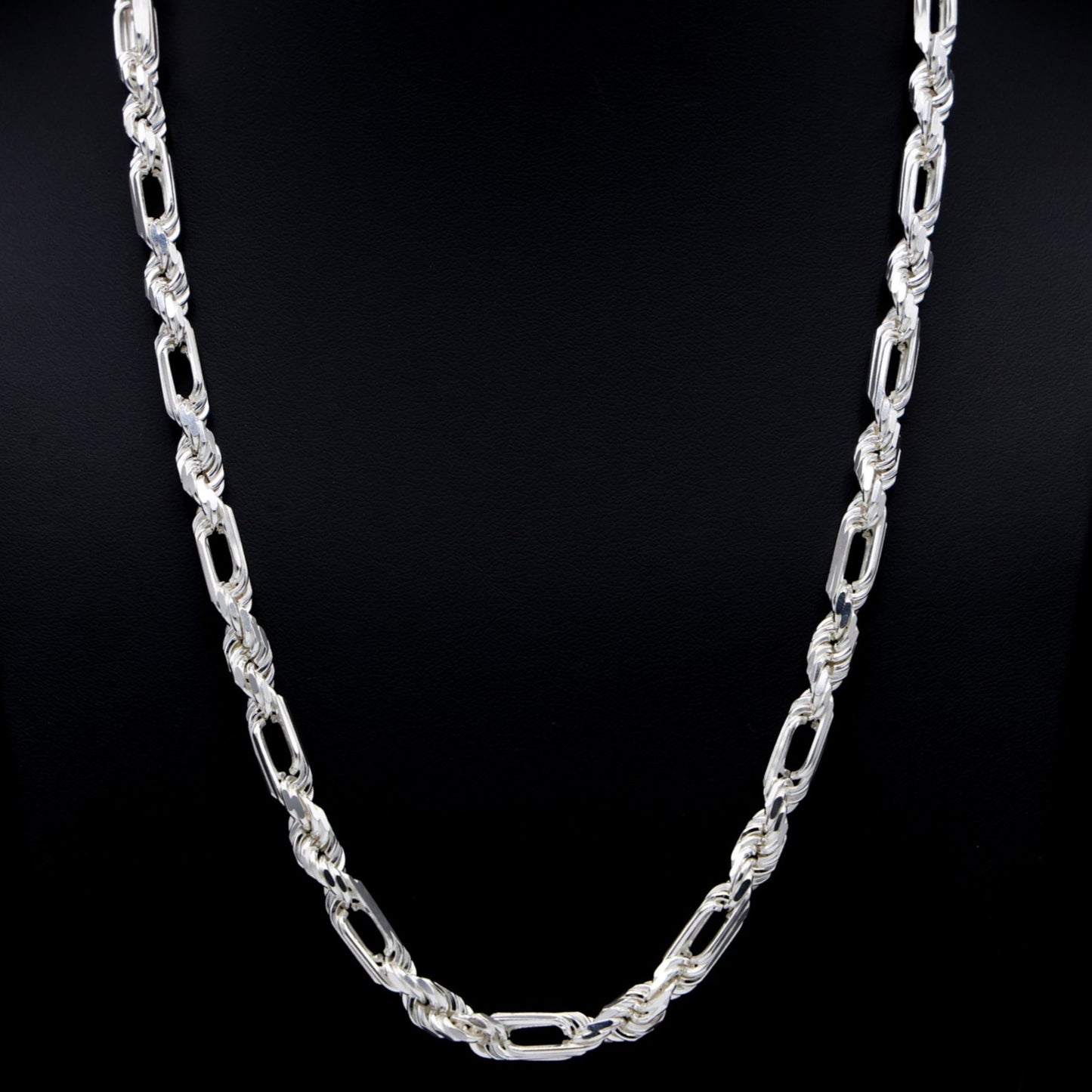 5mm Figarope Chain - 925 Silver