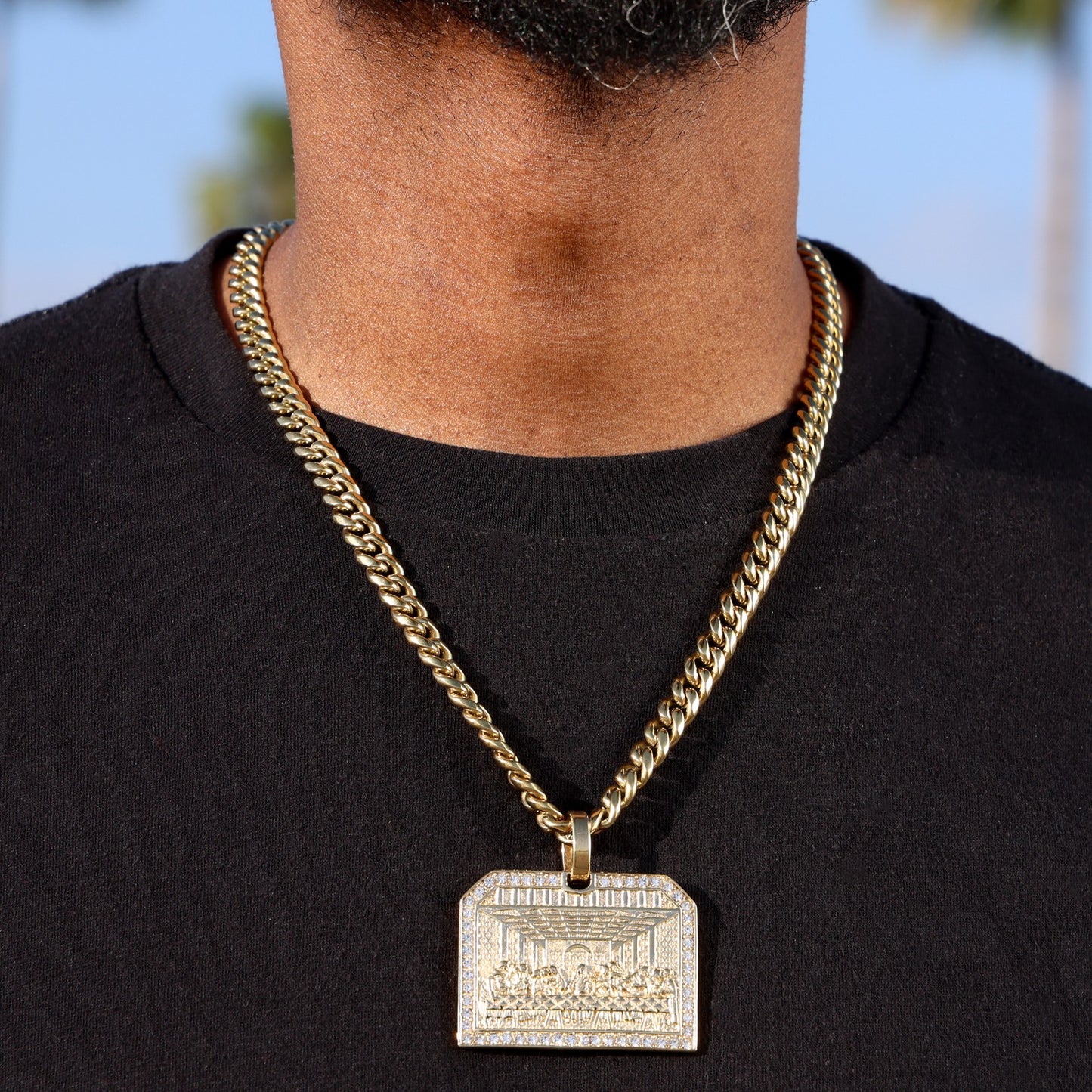 Big Last Supper Pendant - Gold