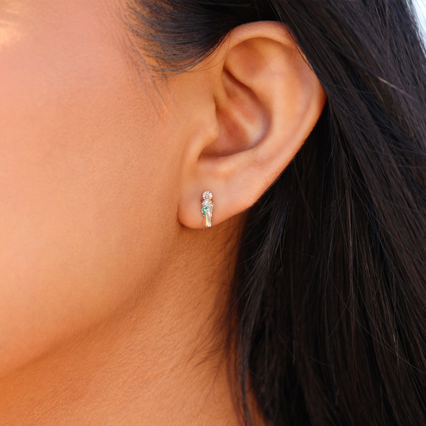 San Judas Earrings - 14k Gold