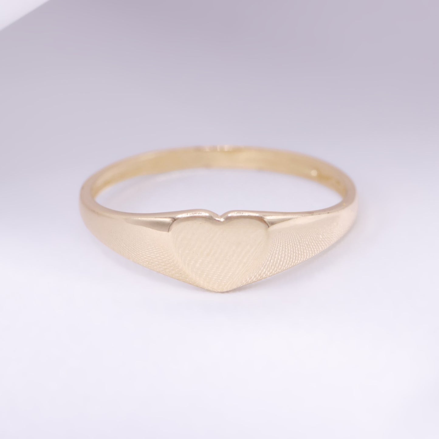 Heart Signet Ring - 10k Gold