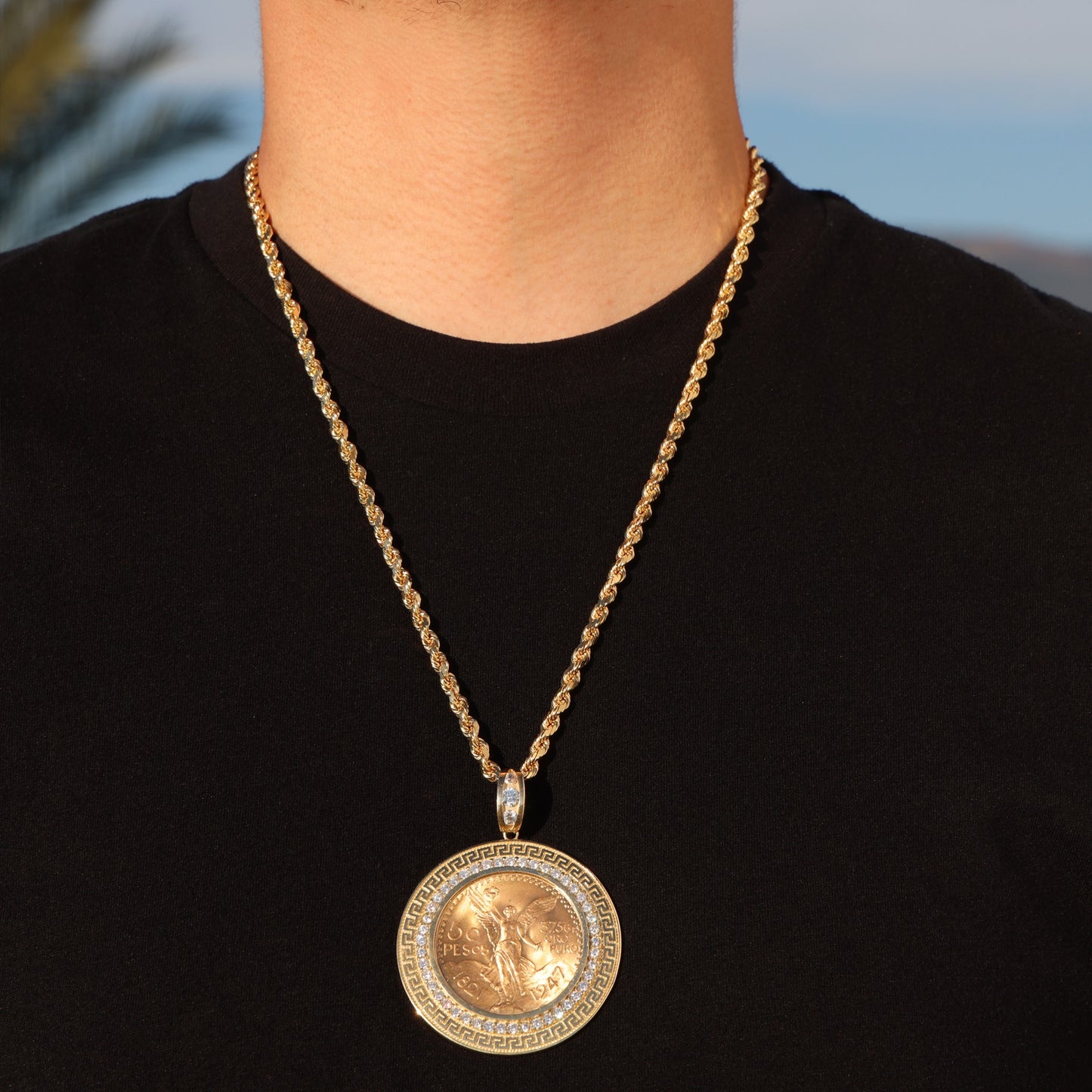 Iced Aztec Bezel Centenario - Original 22k Gold