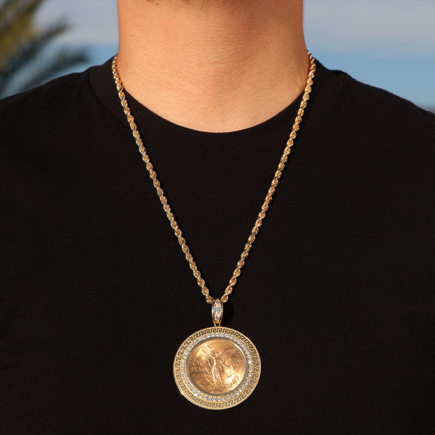 Iced Aztec Bezel Centenario - Original 22k Gold