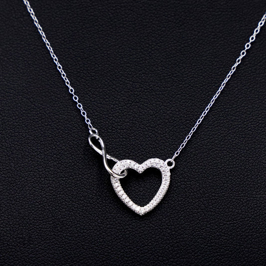 Heart Infinity Necklace - 925 Silver