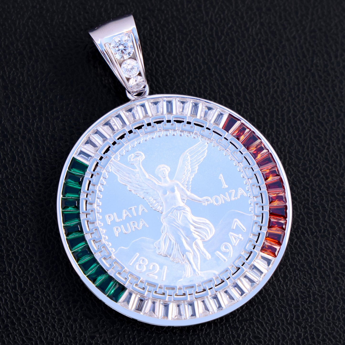 3 Color Baguette Bezel Centenario - 925 Silver