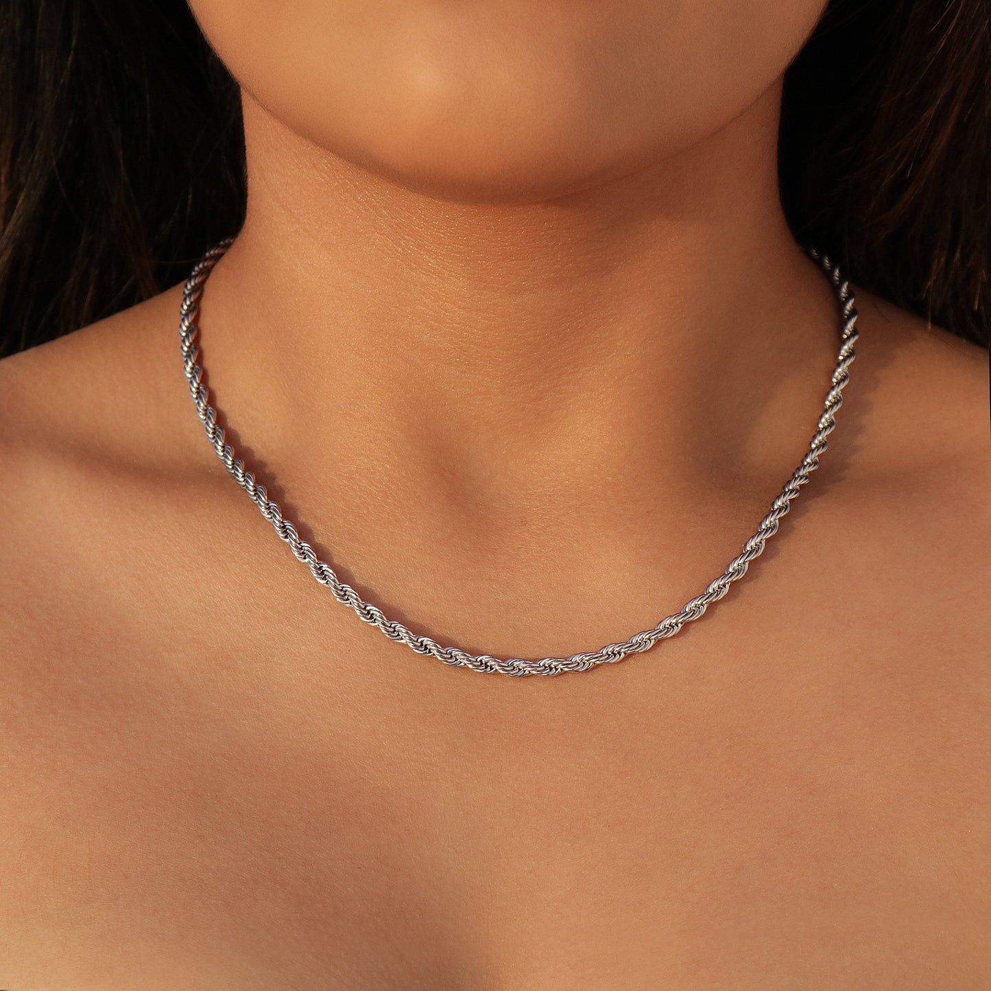 4mm Rope Necklace - Premium 316L Stainless